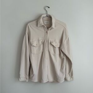 WILFRED FREE ARITZIA OVERSIZED SHACKET CREAM SMALL